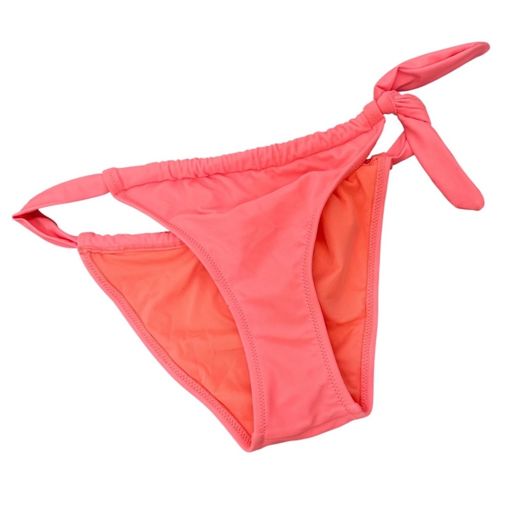 Aerie‎ Women Coral Pink Swim Cheeky Bikini Bottoms Side Tie Medium NWT